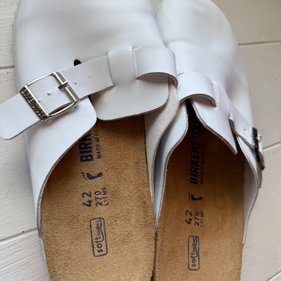 Birkenstock Boston Clogs White 42 Soft Footbed - Picture 6 of 15